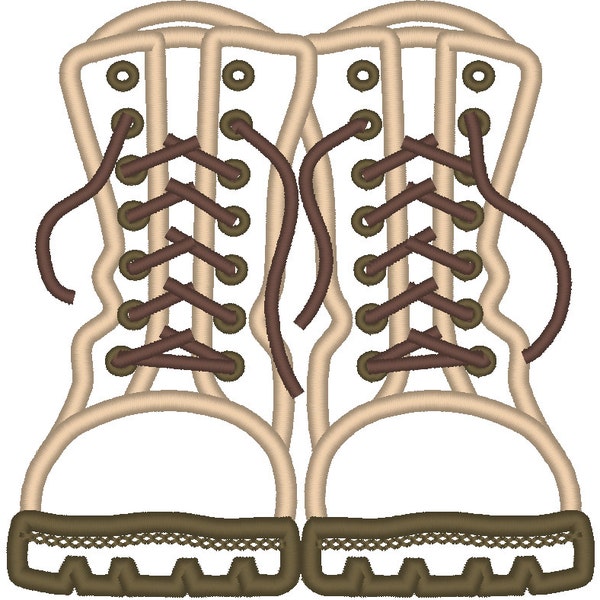 Combat Boots - applique machine embroidery designs for hoop 4x4 and 5x7 and fill designs 2.5, 3.5 and 4in military soldier boy girl boots