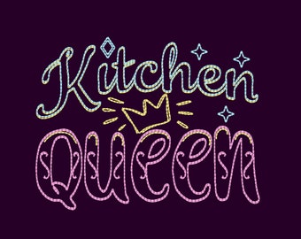 Kitchen lovely quotes - 6 designs pack machine embroidery designs for hoop 4x4, 5x7 kitchen towel apron embroidery Cooking with love!