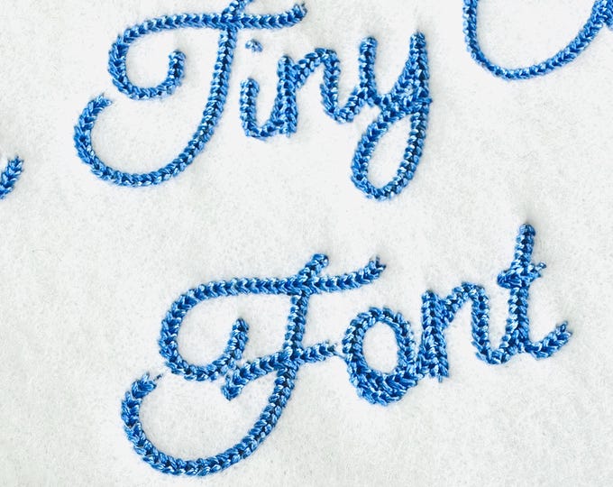 Tiny Chain FONT machine embroidery designs small sizes 1 up to 3 inch handwritten script alphabet letters cursive lettering Font, BX
