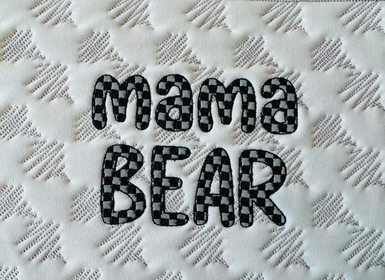 Checks Patterned Font 1 Color Alphabet Letters Numbers Machine ...