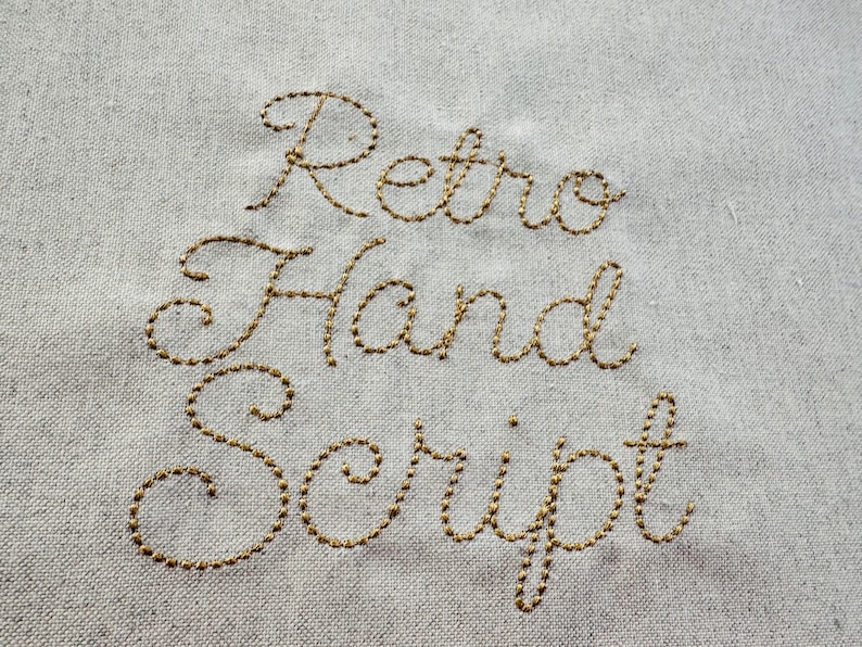 Script Stitching Classic Script Hand Stitch Effect FONT Machine Embroidery Designs Small ...