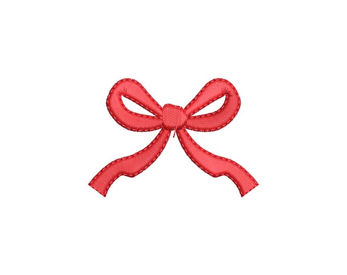 Mini Bow machine embroidery designs Bow decor monogram accent decoration Heirloom Ribbon tiny micro sizes 0.5 up to 2.5 inch for kids girls