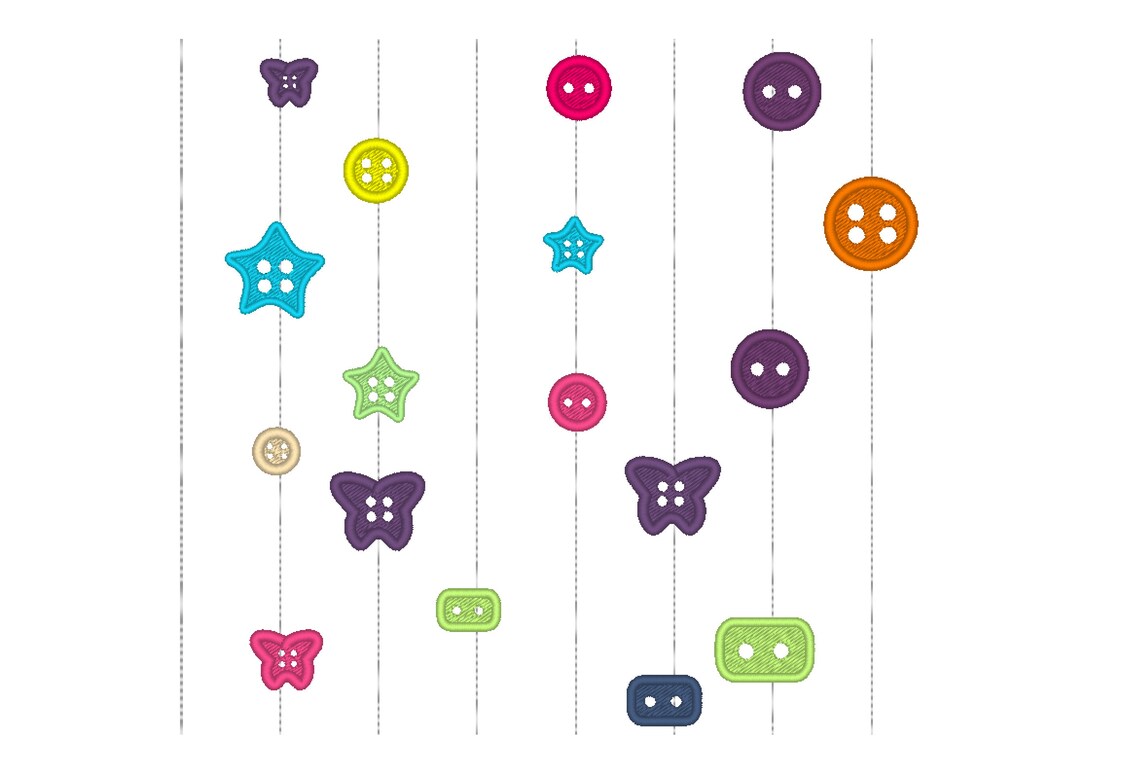 Button Designs Single Buttons Set - Single Files - Machine Embroidery Designs for Your ...