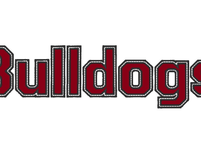 Block athletic Collegiate team school applique Sport Font machine embroidery applique designs 2, 3, 3, 4, 5 and 6 inches