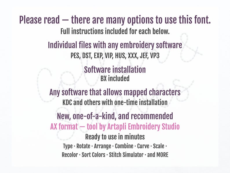 Hand stitch effect Font — Please read, usage guide (read)