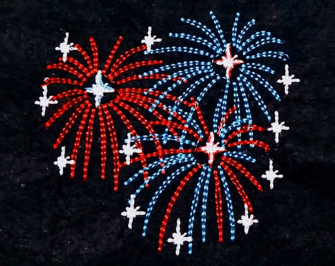 Fireworks mini Fourth of July  - machine embroidery designs - for hoop 4x4, 5x7 and 6x10 INSTANT DOWNLOAD