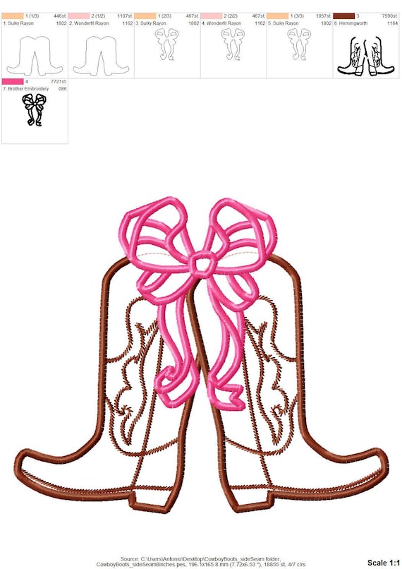 FINGERINSPIRE 16 Pc Cowgirl Boot Iron-On Patches - 3.1x1.9 Inch, Western Embroidery Appliques For Jeans, Hats, Bags, DIY Decoration