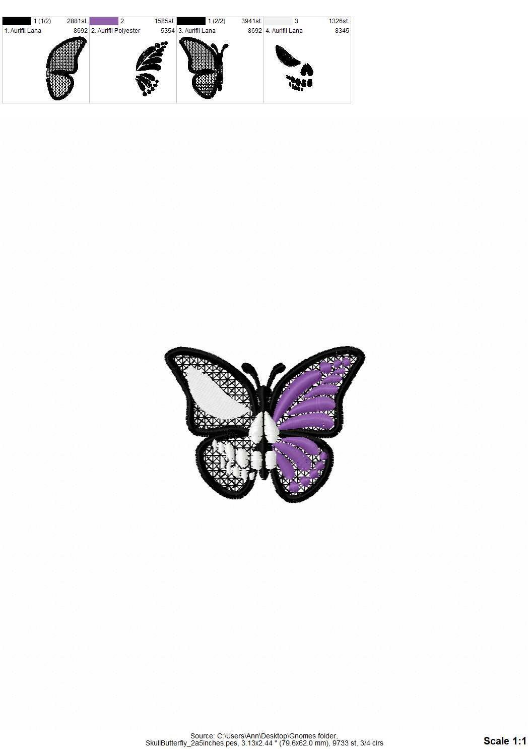 FSL 3D Butterfly Machine Embroidery Designs for 4x4 Hoop –  hollysembroiderydesigns