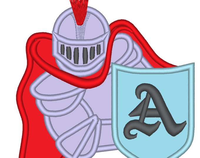 Knight - embroidery applique machine designs, 4x4 and 5x7  multiple sizes
