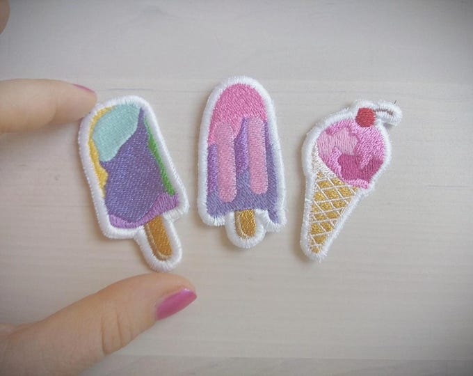 Icecream patches - e machine embroidery patch applique designs assorted sizes mini designs  INSTANT DOWNLOAD