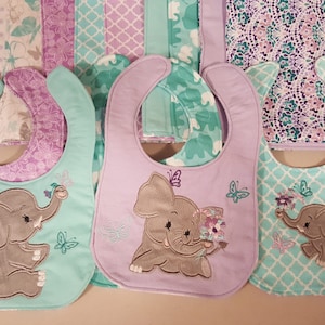 Big SET of Little Elephant with a flower bird butterfly Applique Machine Embroidery Designs sizes for hoop 4x4 and 5x7 kids baby boys girls