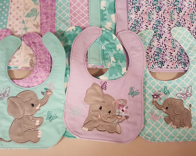 Big SET of Little Elephant with a flower bird butterfly Applique Machine Embroidery Designs sizes for hoop 4x4 and 5x7 kids baby boys girls