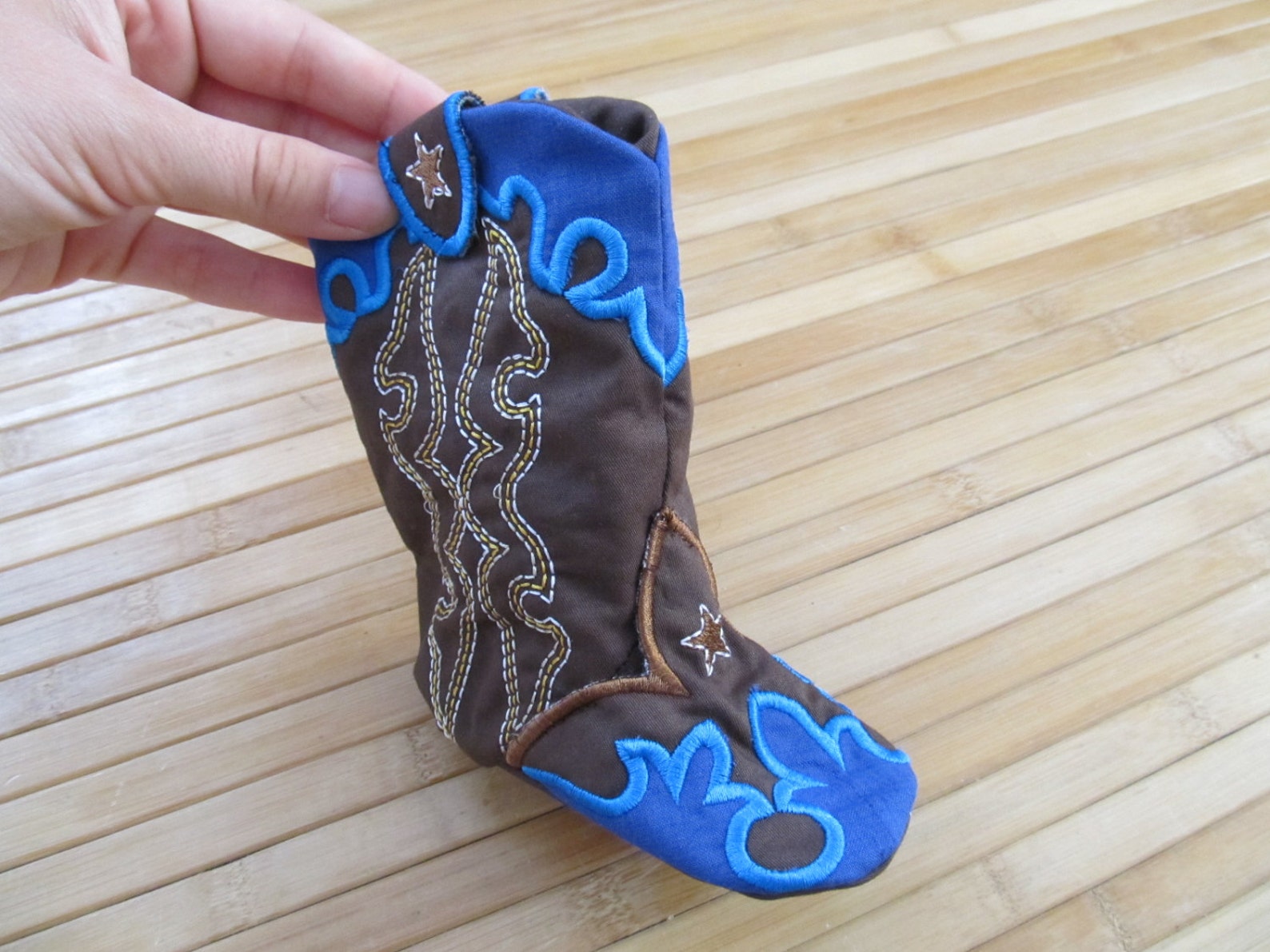 Baby Cowboy Boots in the Hoop Project Machine Embroidery Etsy UK