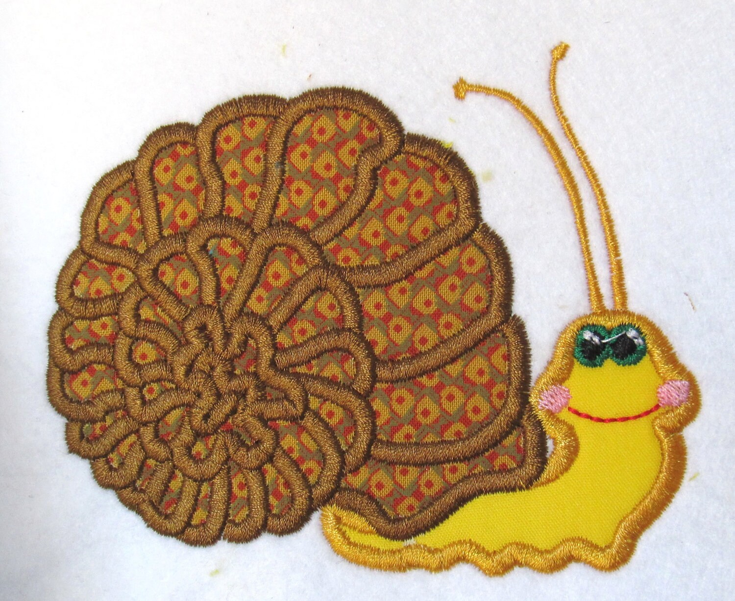 Cute snail machine embroidery applique designs INSTANT Etsy