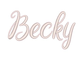 Classy delicate Handwriting Satin with bean outline monogram curly cute Font machine embroidery designs INSTANT DOWNLOAD assorted sizes & BX