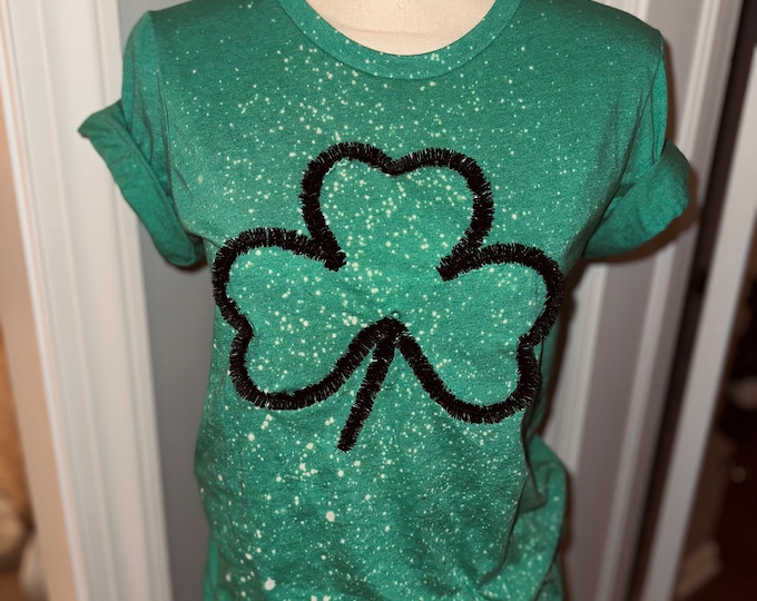 Fluffy Shamrock chenille awesome Shamrock Fringed Heart Clover flower fringe ITH in the hoop machine embroidery designs sizes 4 up to 8inch