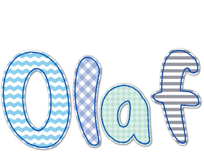 BX included! Free Edge Raggedy Applique Alphabet Font machine embroidery designs assorted sizes 1.3, 2, 3 up to 5  Uppercase, lowercase