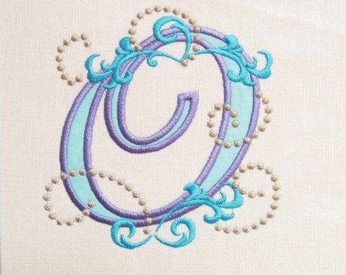 Monogram applique Curly cursive cripted Font machine embroidery applique designs, monogram, alphabet  4 and 5 inches  INSTANT DOWNLOAD