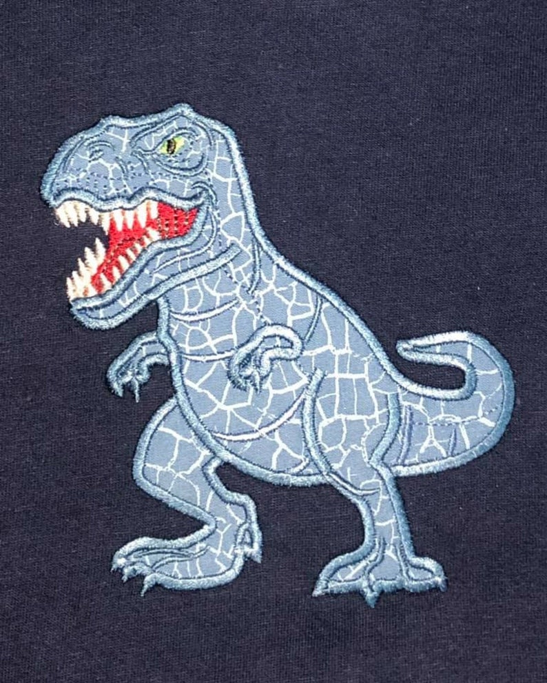 Jurassic Dinosaur trex T-rex kids baby boy tshirt shirt sweatshirt onesie Applique machine embroidery designs in assorted sizes and formats PES HUS JEF VIP VP3 XXX DST EDR by Artapli