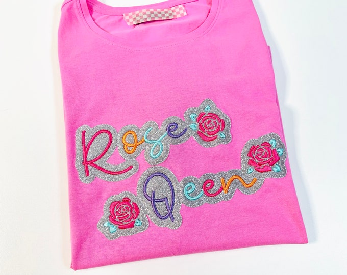 Glitter vinyl HTV applique mini handwritten satin stitch Rose FONT alphabet letters appliqué machine embroidery designs read description