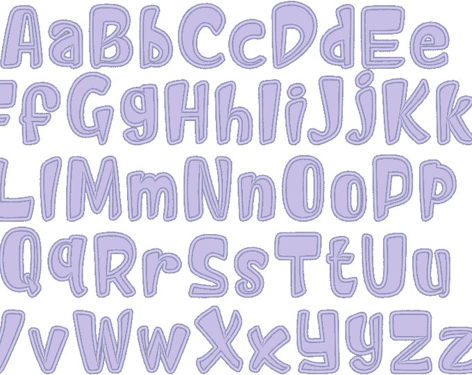 Monogram Applique Font machine embroidery applique designs, monogram, alphabet, letters in assorted sizes 2, 2.5, 3, 4, 4.5 in BX included!