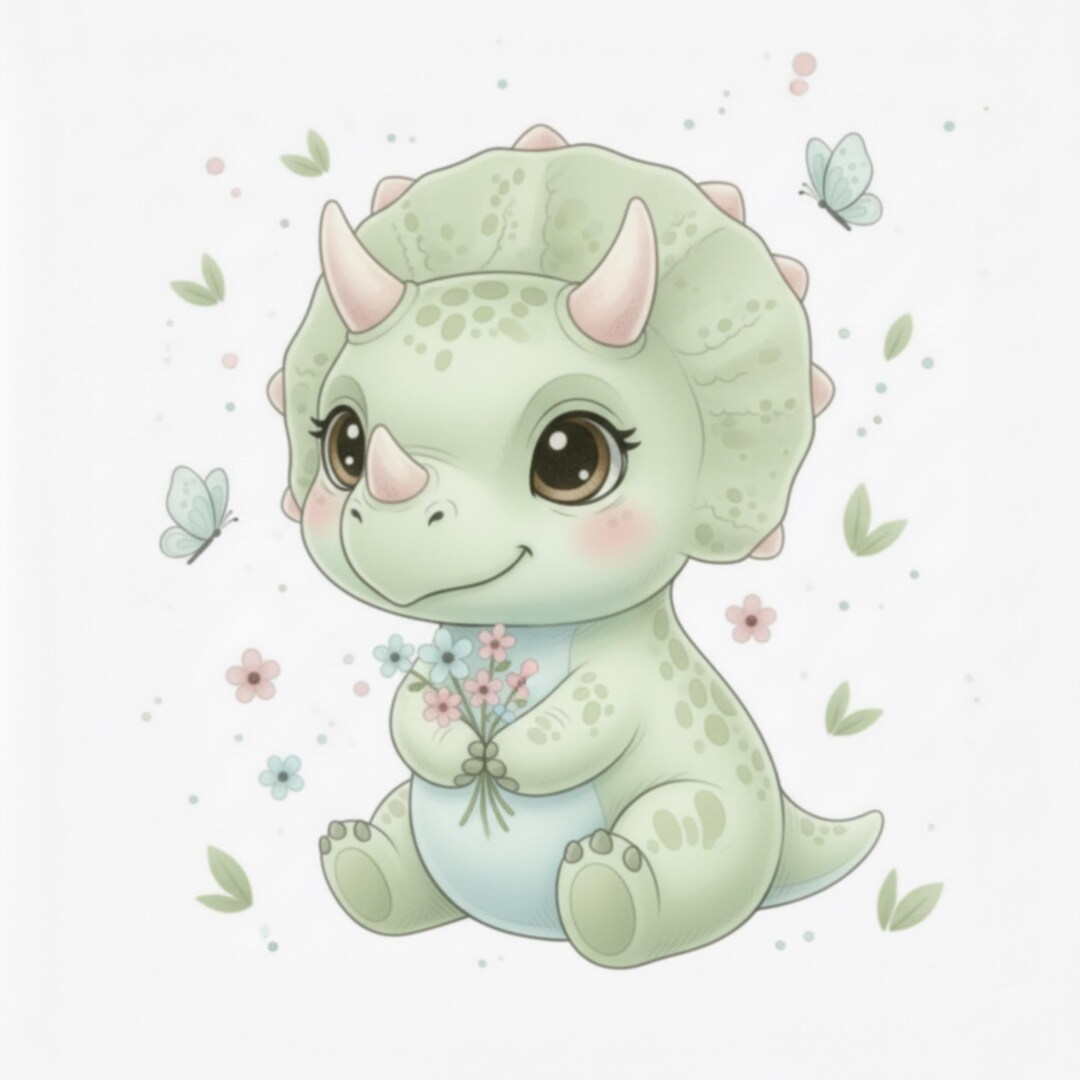 Baby Dinosaur Clipart Bundle PNG, Cute Dino Nursery Clipart, Kids ...