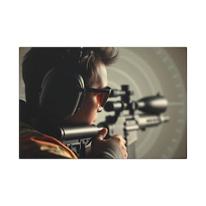 Target Practice Canvas Art, Shooting Range Decor, Firearm Enthusiast Wall Art, Home Office Decor, Gift for Marksman
