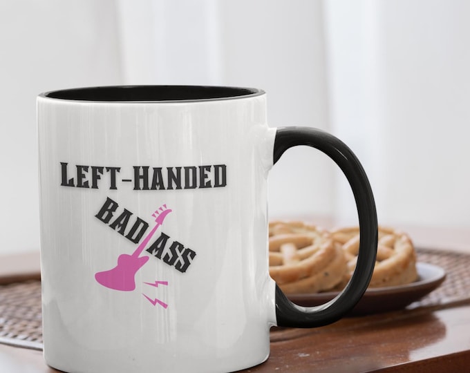 Featured listing image: Left-Handed Badass Coffee Mug: Quirky Gift for Lefties