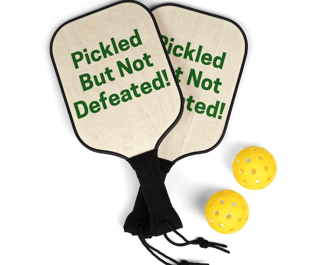 Featured listing image: Wooden Pickleball Paddle Set: Vibrant Colors, Carry Bag