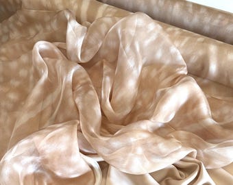 Tessuto Chiffon 100% Seta Plissè Tortora Chiaro | Panini - Foto 9