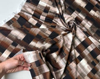 Italian Elegant viscose Jersey  |  Geometric Abstract Print