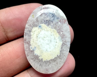 Oval Solar Quartz Cabochon (37x25x6 mm, 44 Carats)