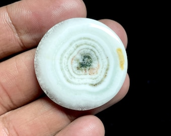 Round Solar Quartz Cabochon, 47 Carats (32x32x5 mm)