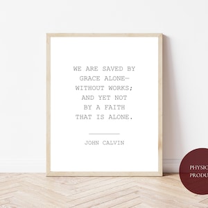 John Calvin, Reformation Quote, Martin Luther, Reformation Art, Christian Art, Jesus Christ, Christian Wall Art, Reformation Day, Calvin Art