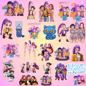 Huntrix Kpop Demon Hunters PNG SVG, Kpop Idol Group Shirt design,Girl Dinner Png,Saja Boys Girls Bands Png,Huntrix fans,Digital Download