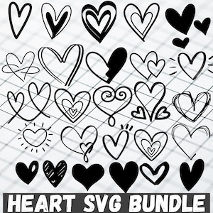 Heart Svg Bundle, Heart Svg, Hand Drawn Heart svg, Open Heart Svg, Doodle Heart Svg, Sketch Heart Svg, Love Svg,Valentine Svg,Cricut,Png,