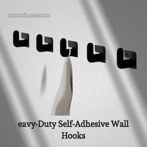 Heavy-Duty Self Adhesive Wall Hooks: Kitchen & Bathroom Organizer