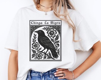 Chinga La Migra Shirt, Abolish Ice Shirt, Anti ICE Tee, Mexican Folkart Style, Anti Deportations Ice shirt, FDT Liberal Protest Shirt