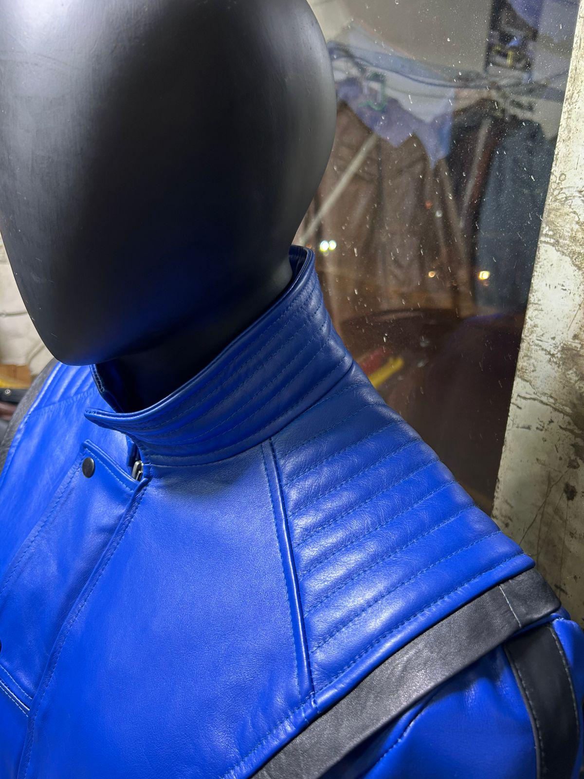 Michael Jackson Thriller Jacket – 80s Blue Vegan Leather Costume
