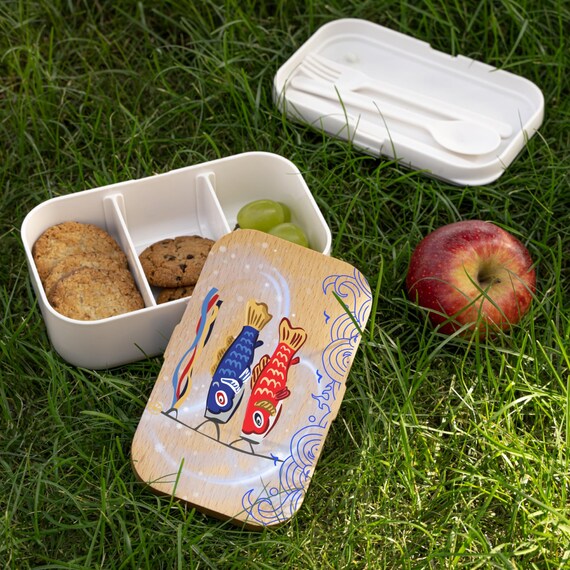 eco fish box 12 Servings: Gourmet White SEATOPIA Koi Fish Bento Box: Eco-Friendly