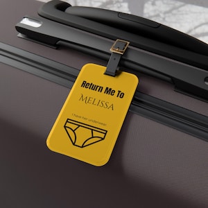 Humorous Acrylic Luggage Tag: Personalized Travel Accessory