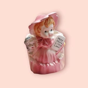 Mary had a little lamb vintage nursery planter