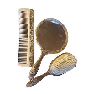 Vintage silver plated vanity set