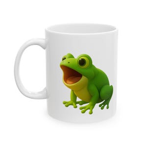 3D Green Frog Coffee Mug - Adorable Gift for Nature & Frog Enthusiasts