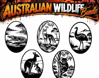 Australian Wildlife Bundle | 10 Laser Cut Animal Files | Aussie Wall Art Digital Download