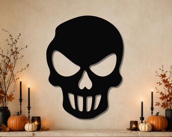 Skull DXF SVG File, Halloween Gothic Design for Laser CNC Plasma Cutting