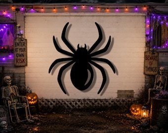 Spider Shape DXF SVG File, Gothic Halloween Silhouette for Laser CNC Plasma Cutting