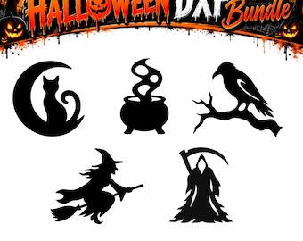 Halloween DXF Bundle | 20 Laser Cut Files | CNC Plasma Spooky Decor Digital Download