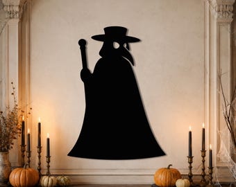 Alternative Wall Art, Plague Doctor SVG DXF Laser Cut File, Gothic Decor