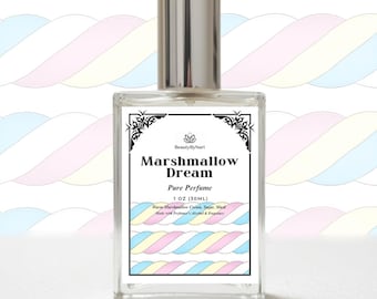 Marshmallow Dream Perfume & Whipped Body Butter. Warm Marshmallow cream, Sugar, Musk. Foodie Gourmand Extrait de Parfum Fragrance Handmade